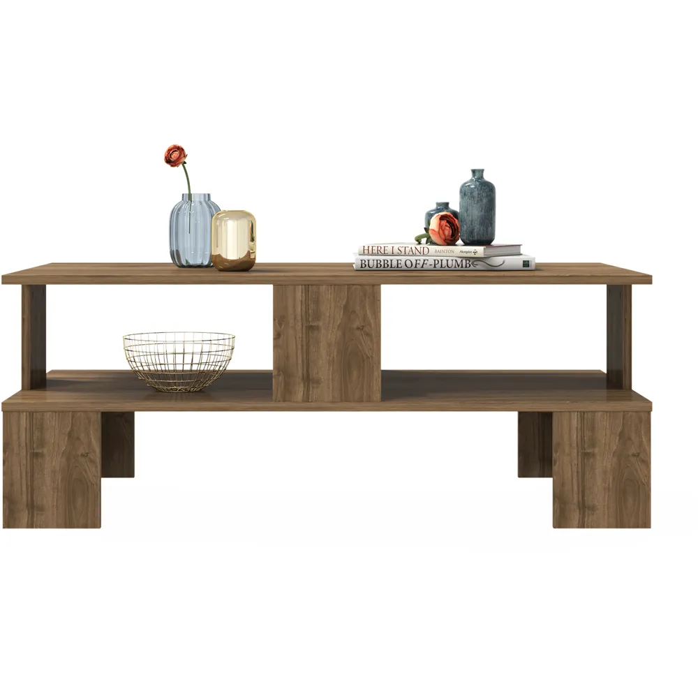 Evans Single Shelf Coffee Table - Brown