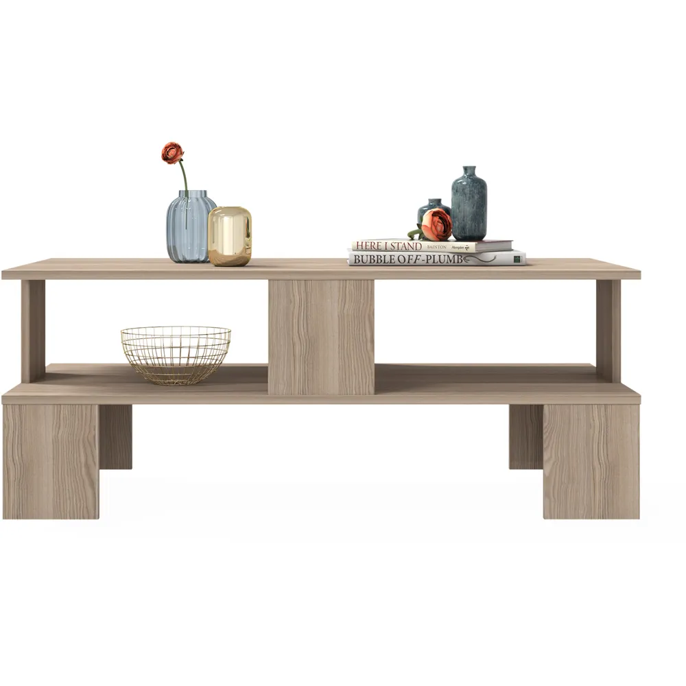 Evans Single Shelf Coffee Table - Grey
