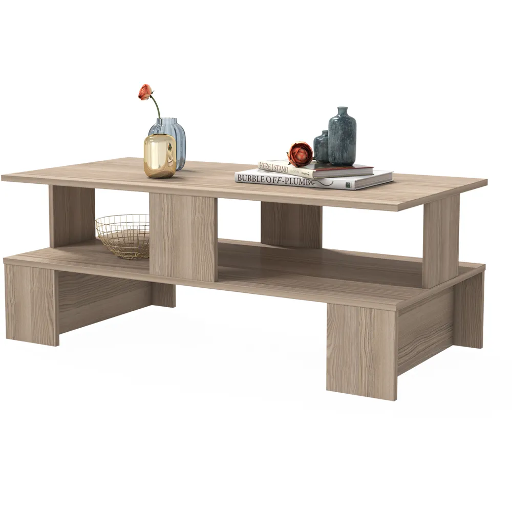 Evans Single Shelf Coffee Table - Grey