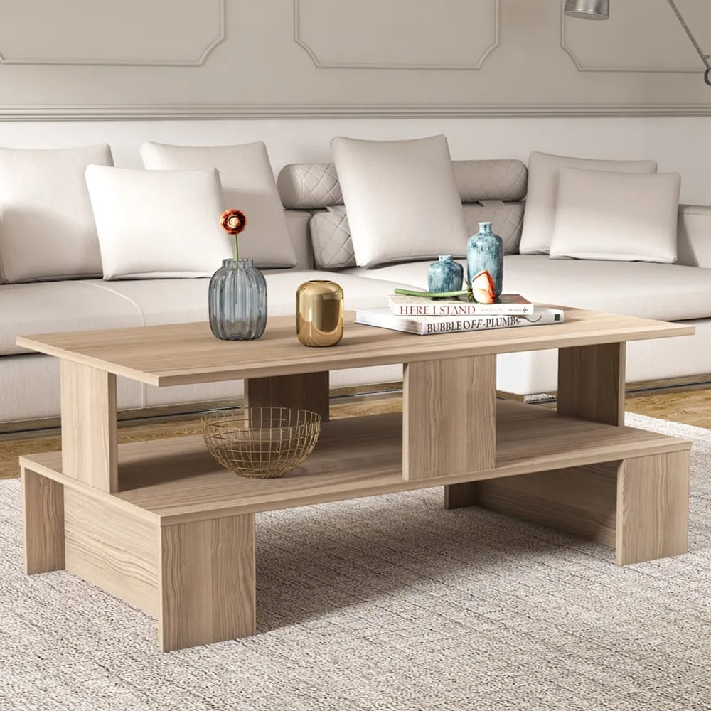 Evans Single Shelf Coffee Table - Grey