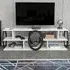 Fale 7 Shelf TV Unit - White and Black