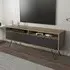 Flay 2 Door 2 Shelf TV Unit - Walnut, Black