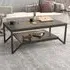 Flora Coffee Table with Shelf - Black, Marble Effect