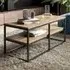 Forteus Single Shelf Coffee Table - Black Marble Effect, Metal