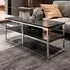 Forteus Single Shelf Coffee Table - White Black Marble, Chrome