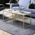 Forteus Single Shelf Coffee Table - White Marble Effect, Metal