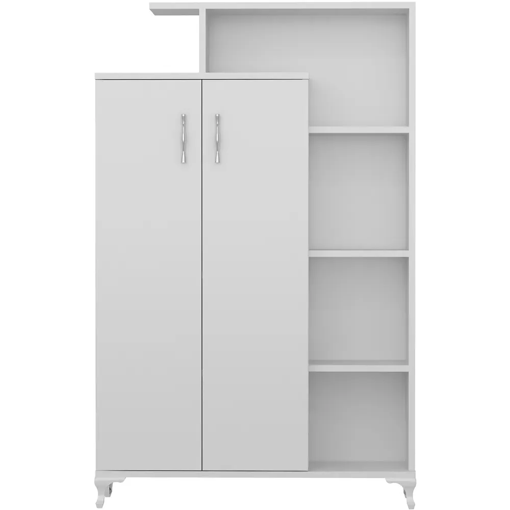 Gupse 2 Door Storage Cabinet with Shelves - White