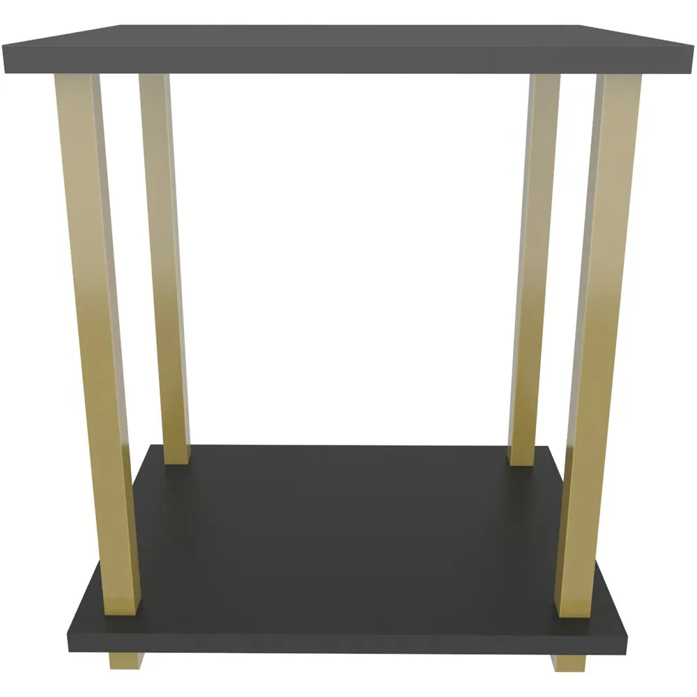 Gurnee Side Table - Gold, Anthracite