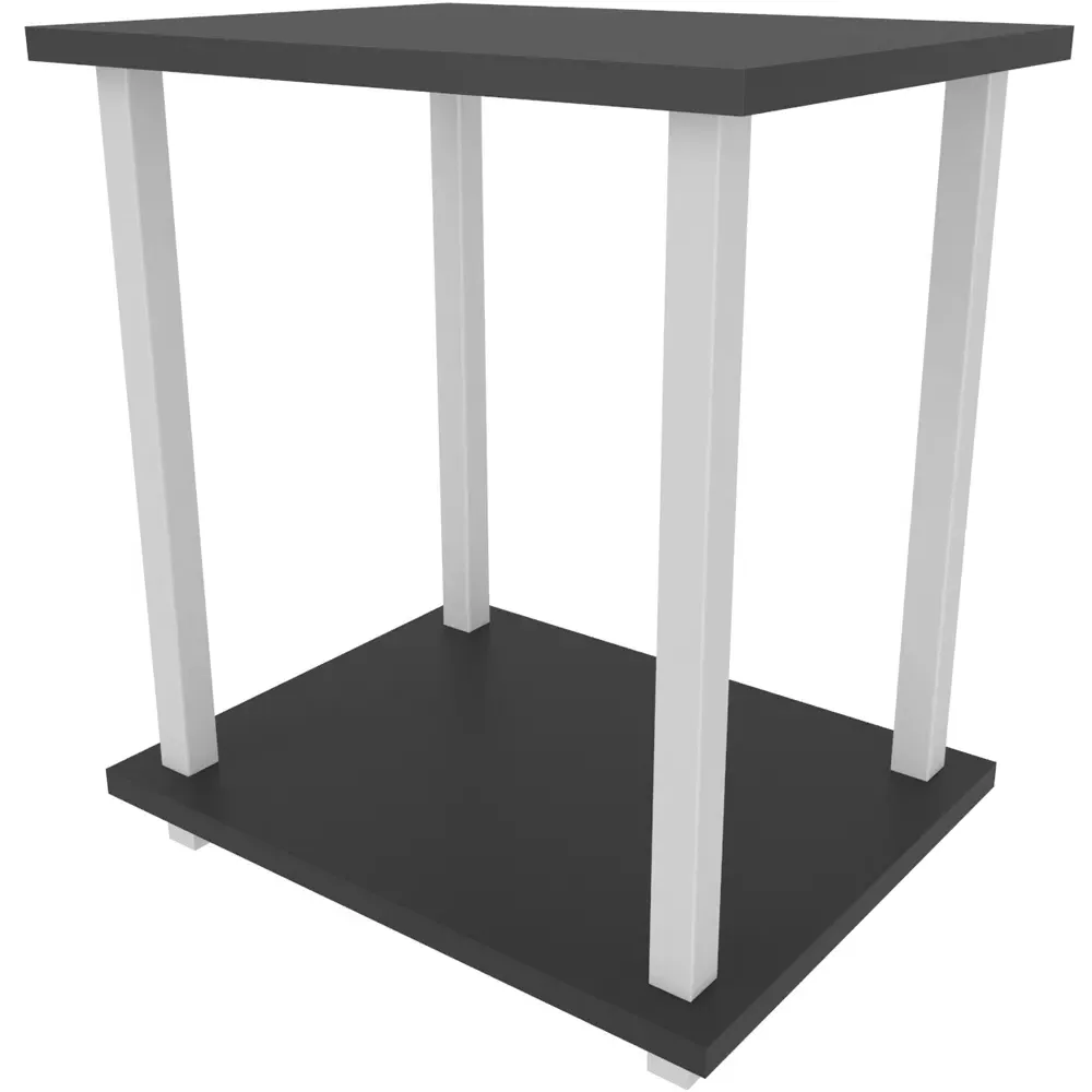 Gurnee Side Table - White and Anthracite
