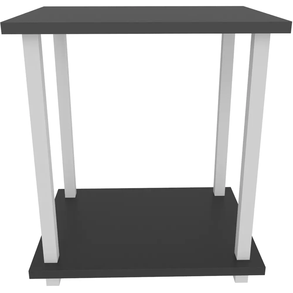 Gurnee Side Table - White and Anthracite