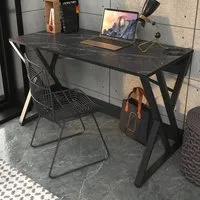 Gyza Computer Desk - Black Marble Effect