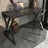 Gyza Computer Desk - Black Marble Effect