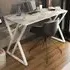 Gyza Computer Desk - White Marble