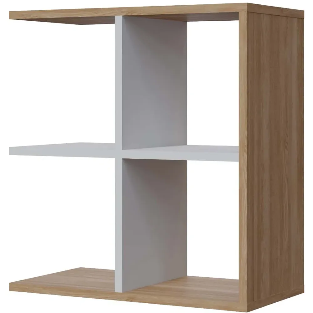 Hamlet 4 Shelf Side Table - Oak, White