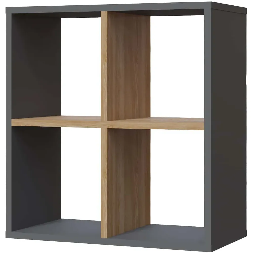 Hansen 4 Shelf Side Table - Anthracite, Melamine