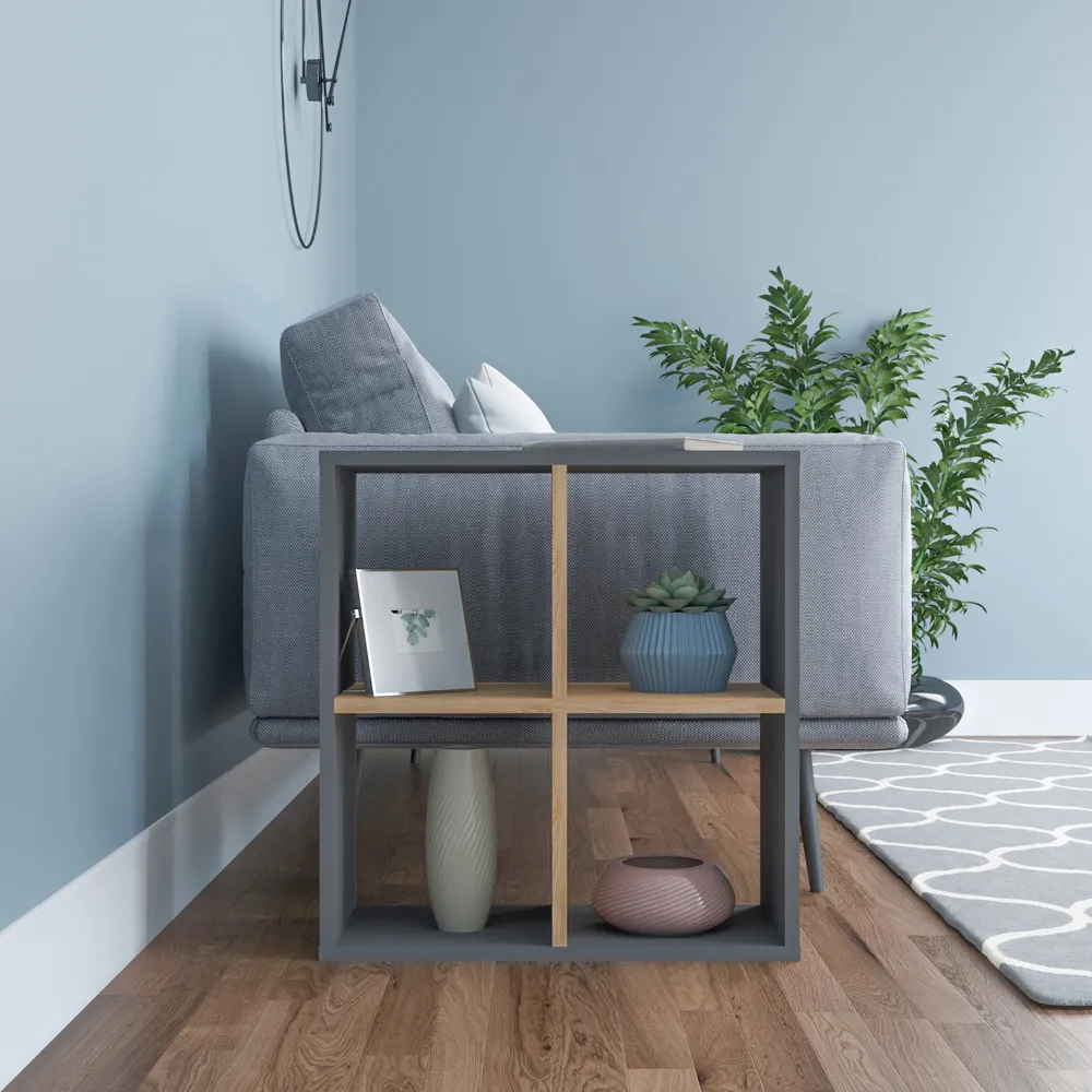 Hansen 4 Shelf Side Table - Anthracite, Melamine