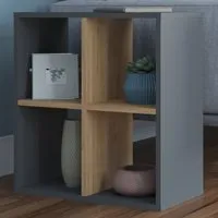 Hansen 4 Shelf Side Table - Anthracite, Melamine