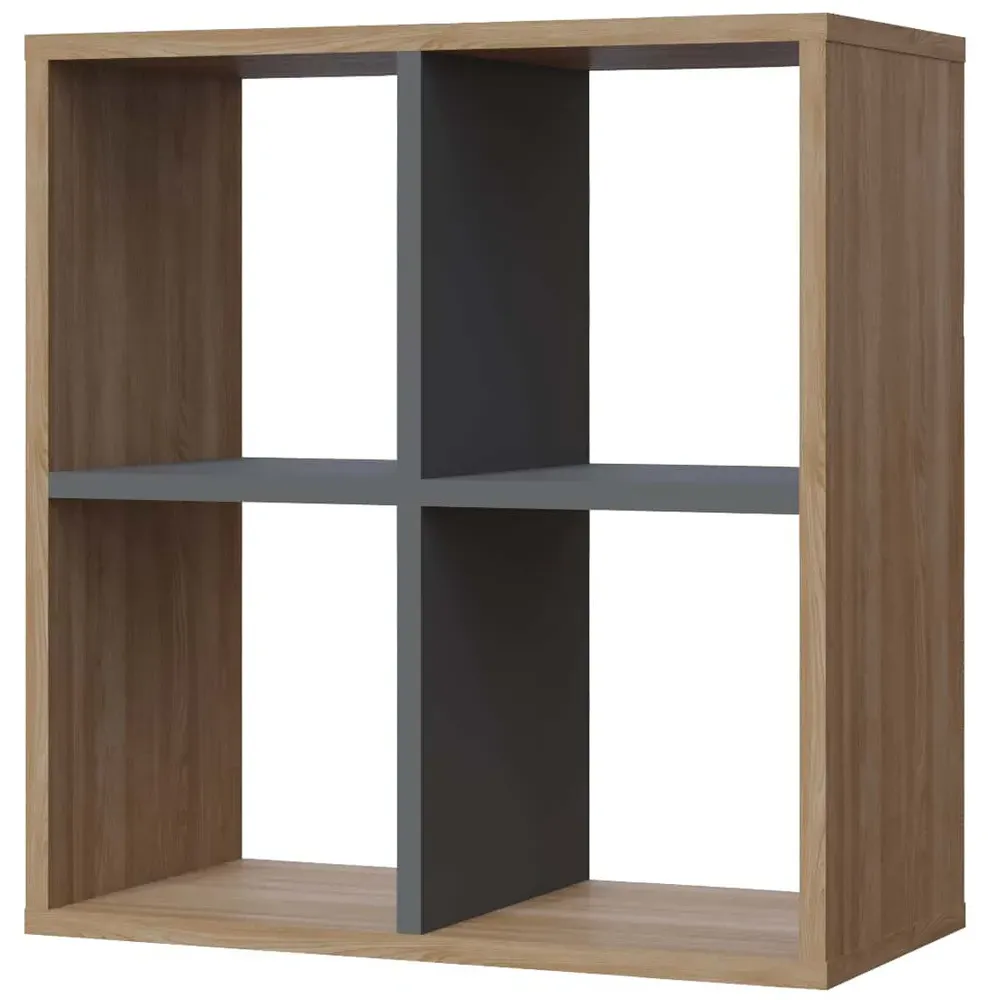 Hansen 4 Shelf Side Table - Oak, Melamine