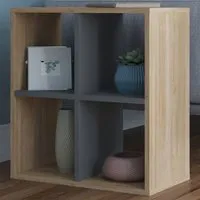 Hansen 4 Shelf Side Table - Oak, Melamine
