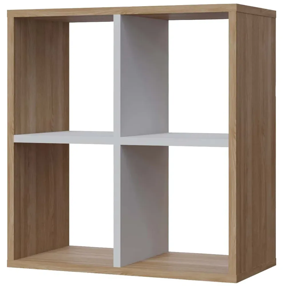 Hansen 4 Shelf Side Table - Oak, Melamine