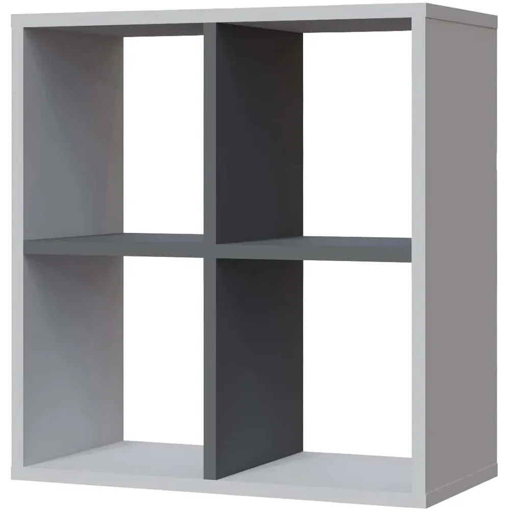 Hansen 4 Shelf Side Table - White, Melamine