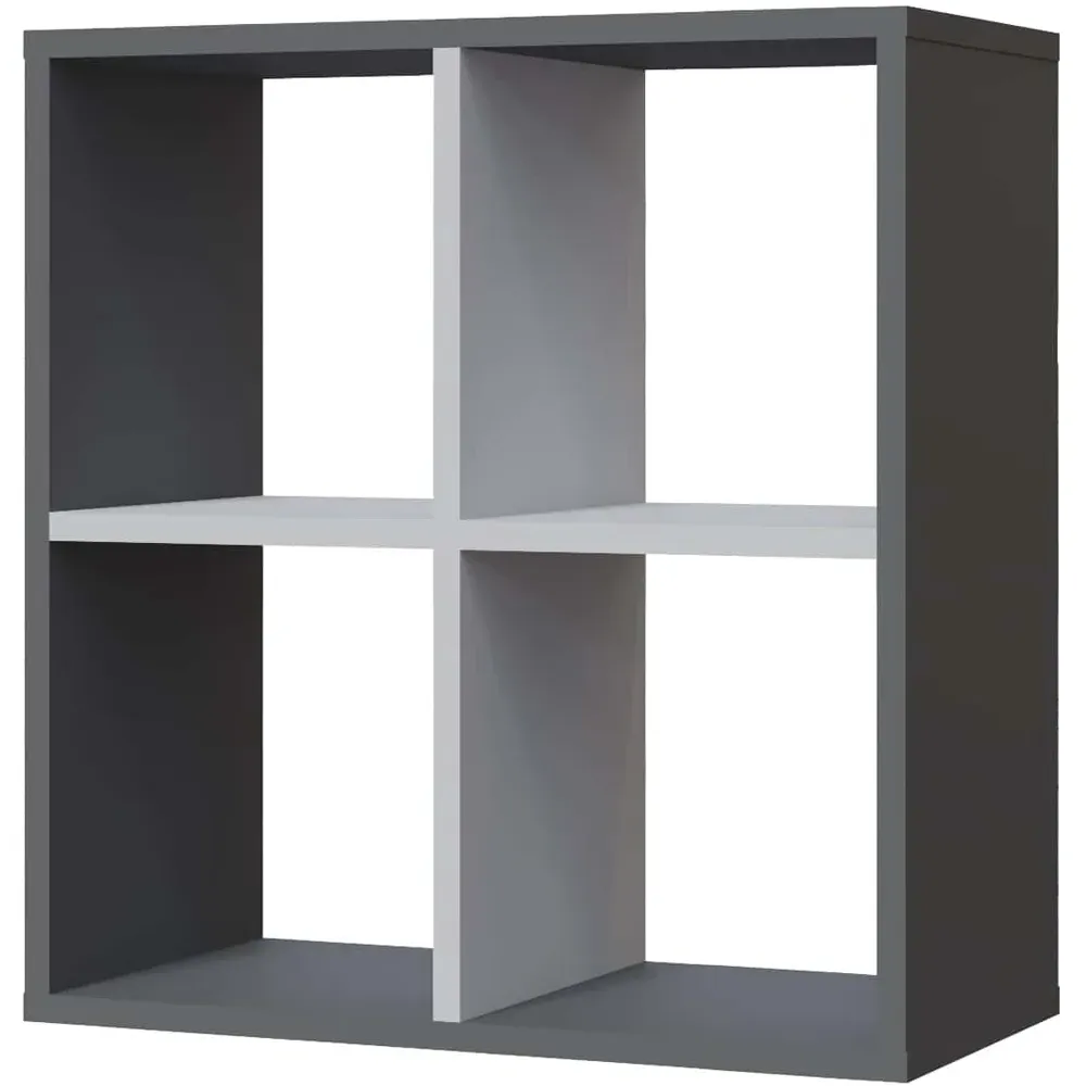 Hansen 4 Shelf Side Table - White, Melamine