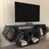 Honey Wide Hexagonal TV Unit - Black