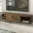 Ibarra Wall Mounted TV Unit with Storage - Brown
