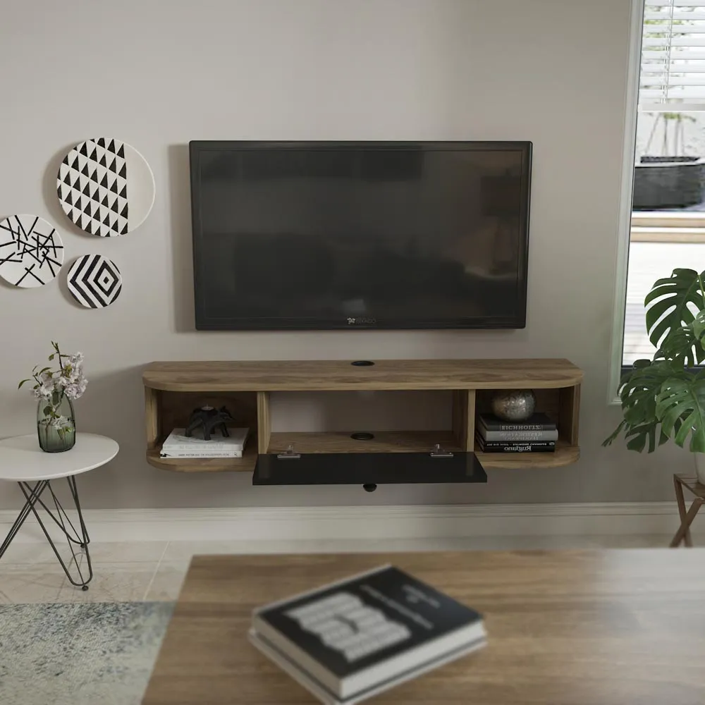 Ibarra Wall Mounted TV Unit with Storage - Multi