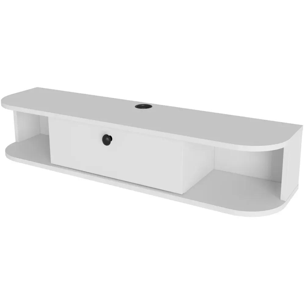 Ibarra Wall Mounted TV Unit with Storage - White