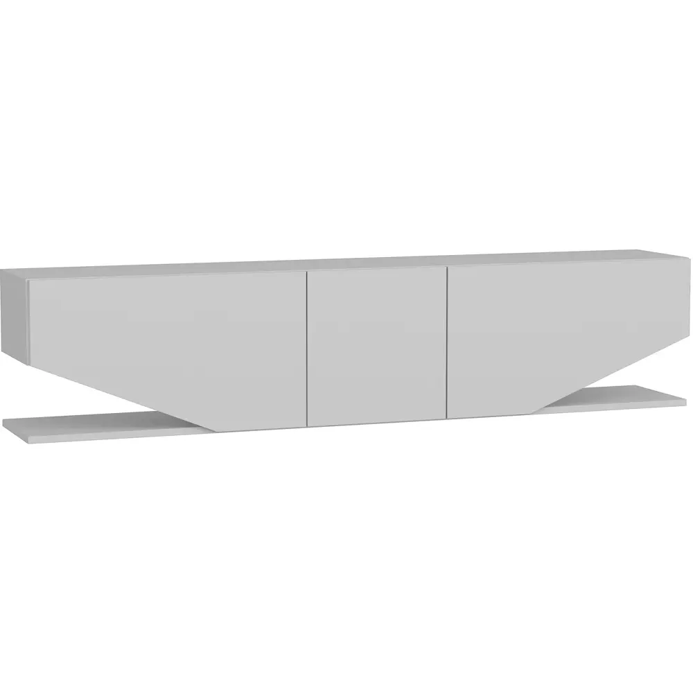 Incia 3 Door TV Unit with Storage - White, High Gloss