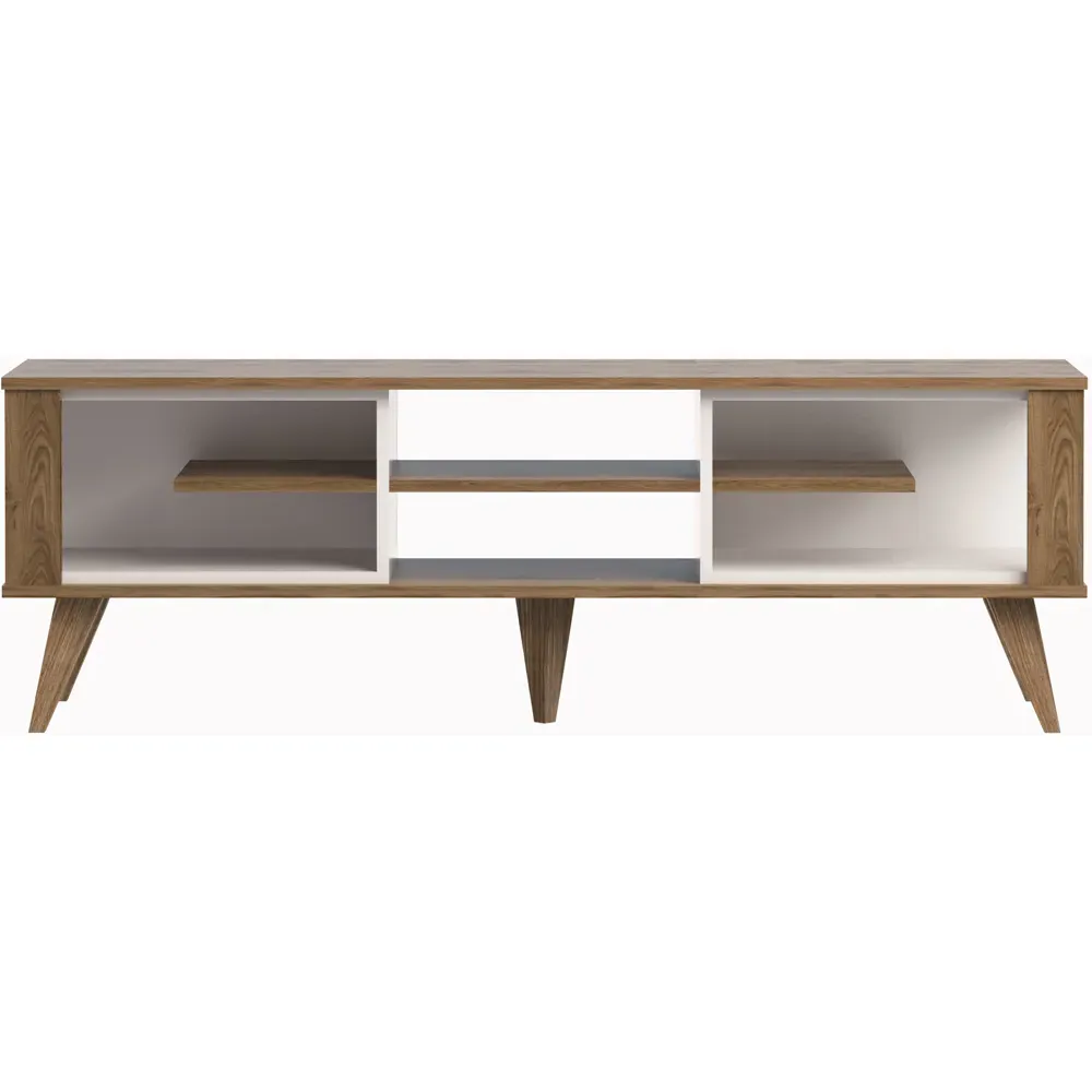Ionis 6 Shelf TV Unit - White, Oak