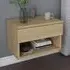 Jamot Single Drawer Floating Bedside Table - Oak