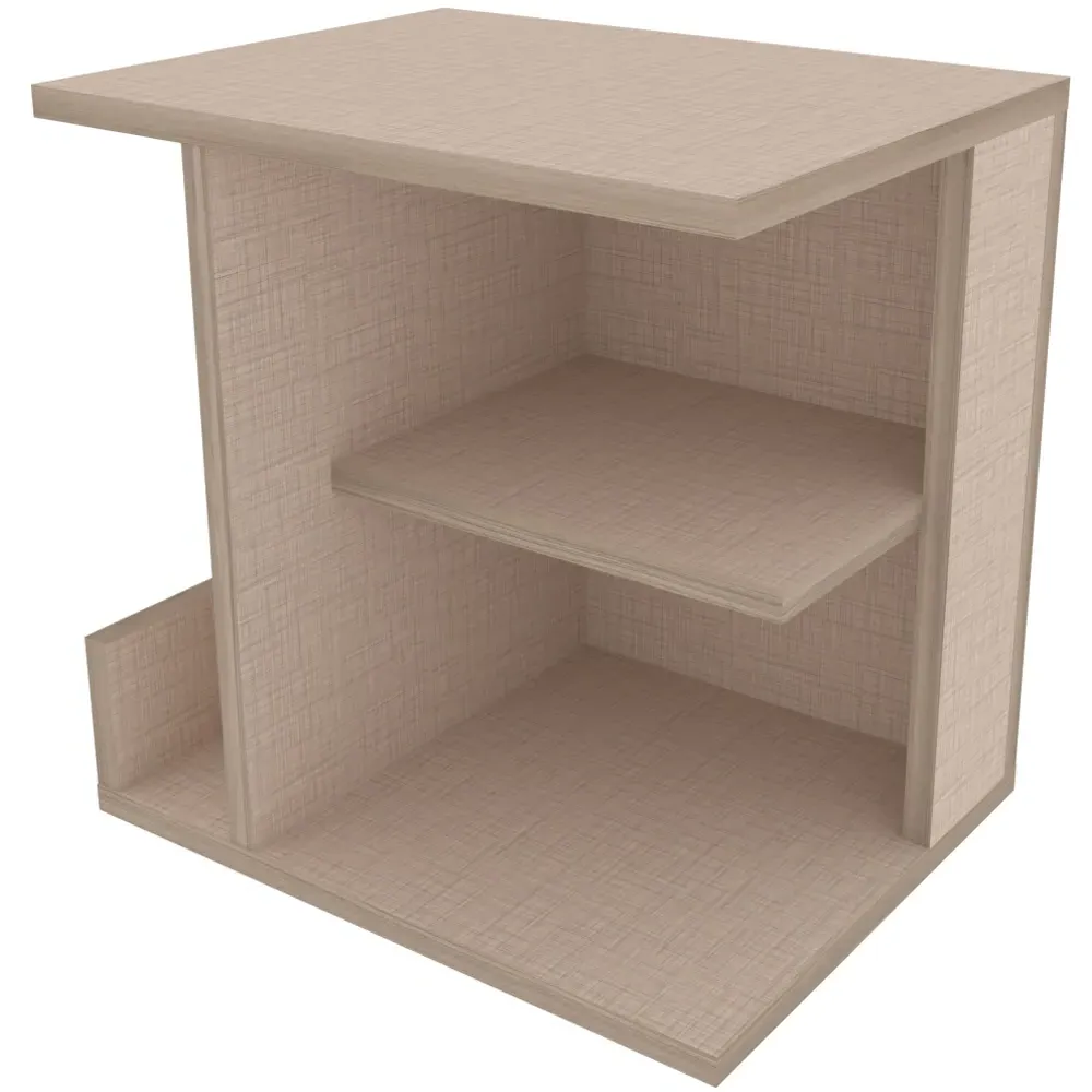 Karamira 3 Shelf Bedside Table - Cream