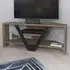 Karin 2 Shelf Corner TV Unit - Walnut, Black