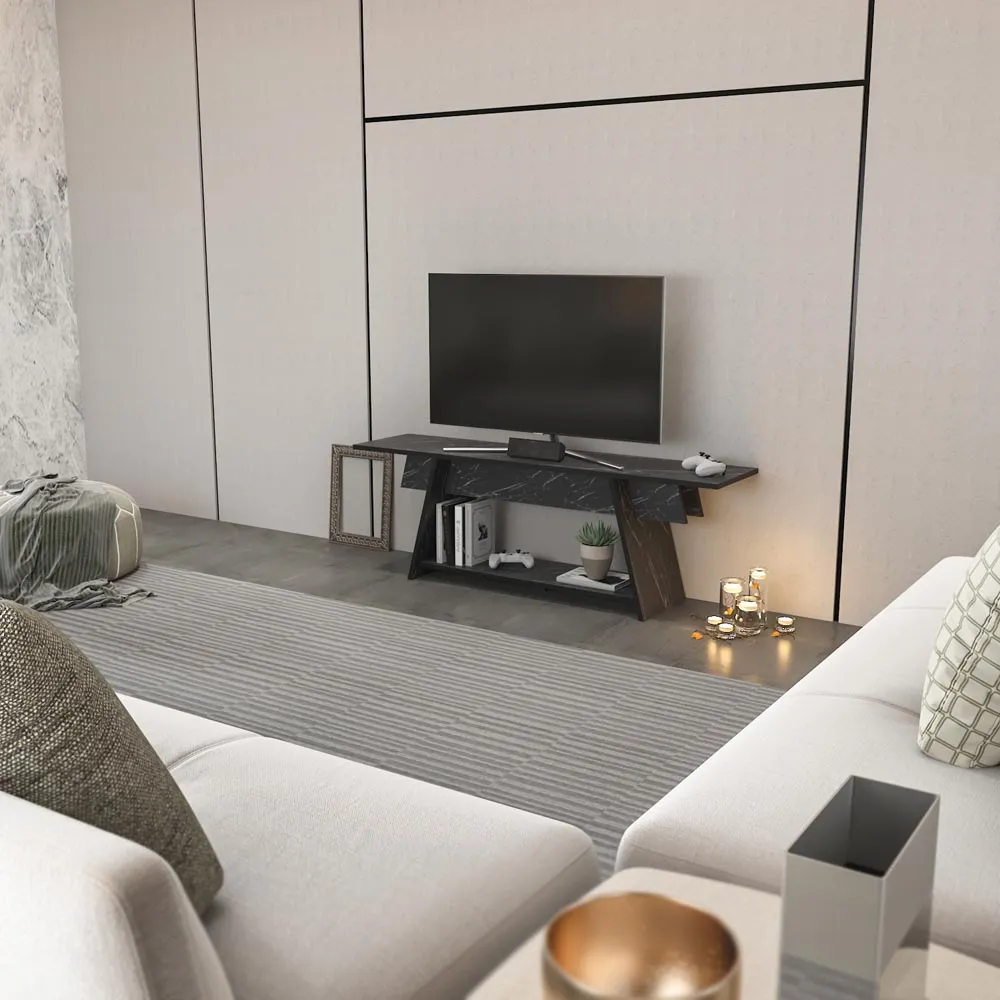 Lanca Single Shelf TV Unit - Black