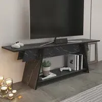 Lanca Single Shelf TV Unit - Black