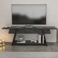 Lanca Single Shelf TV Unit - Black