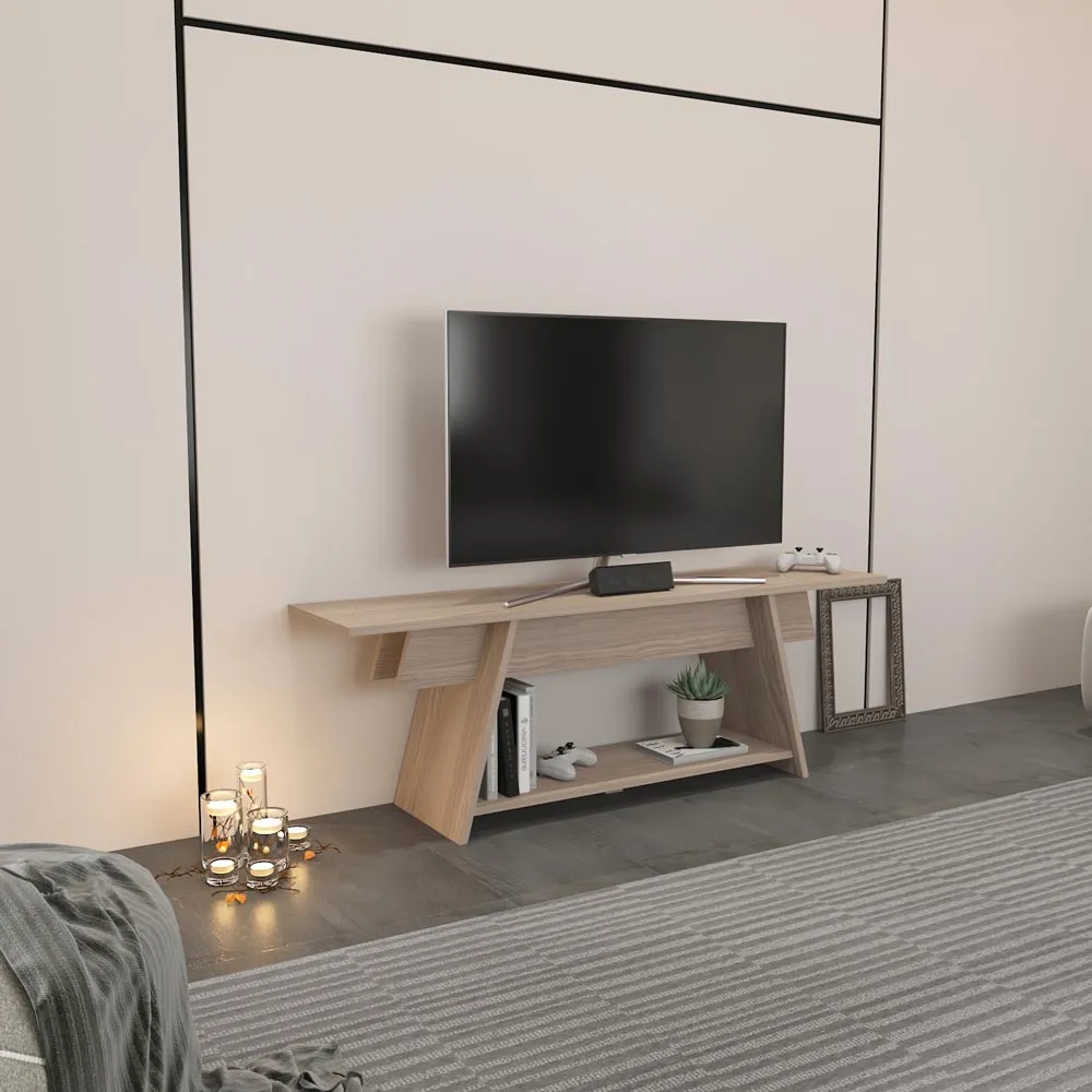Lanca Single Shelf TV Unit - Grey