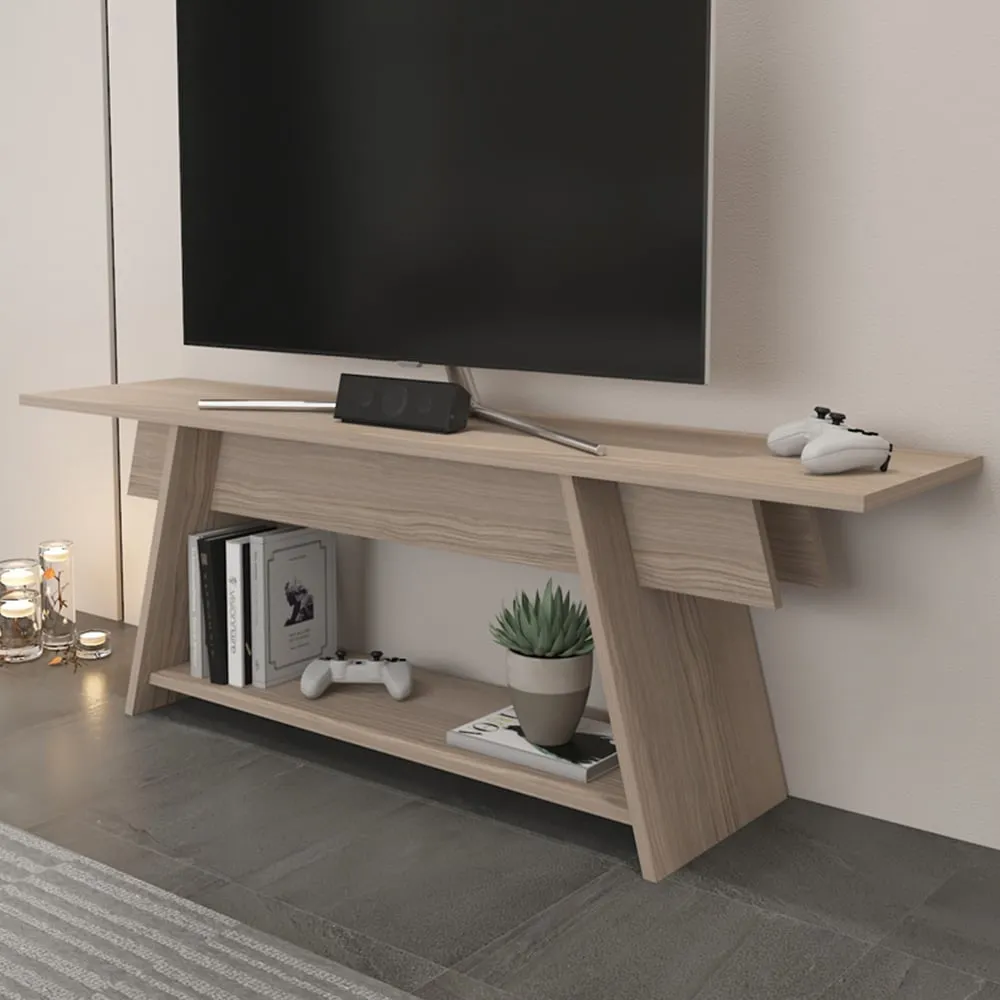 Lanca Single Shelf TV Unit - Grey