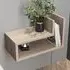 Lara L-Shaped Floating Bedside Table - Silver