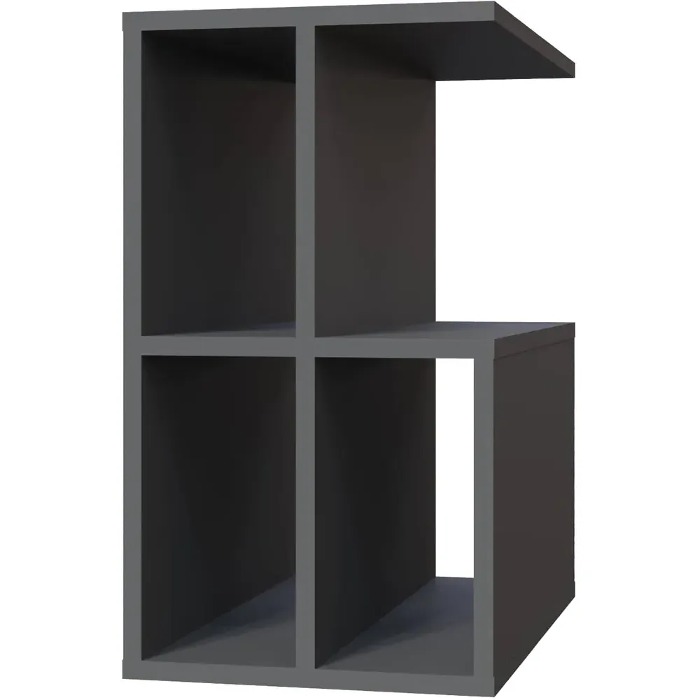 Lauron 4 Shelf Side Table - Anthracite
