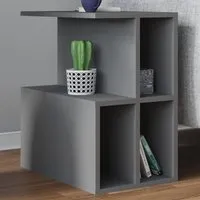 Lauron 4 Shelf Side Table - Anthracite