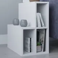 Lemont 4 Shelf Side Table - White