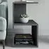 Lermon 2 Shelf Side Table - Black