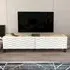 Lerze 2 Door TV Unit - Oak, White