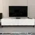 Lerze 2 Door TV Unit - White Marble, White