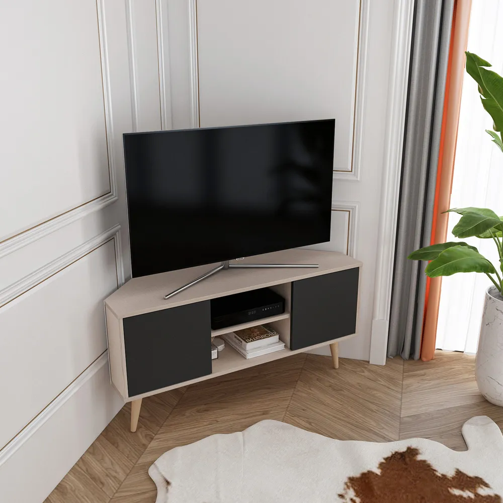 Lesson Corner TV Stand with Storage - Beige