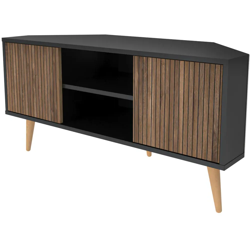 Lesson Corner TV Stand with Storage - Black