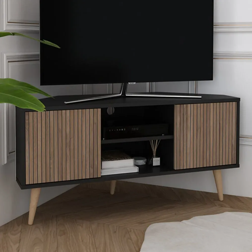 Lesson Corner TV Stand with Storage - Black